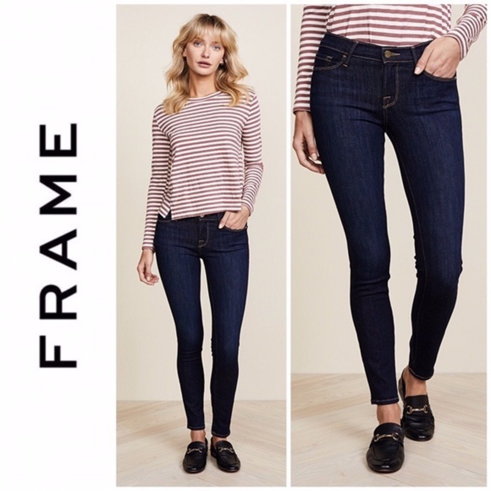 Lightly worn frame skinny jeans